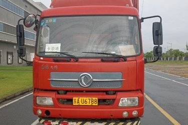 二手东风商用车 天锦中卡 180马力 4X2 8米翼开启厢式载货车(国五) 单桥 东风二手载货车 黄牌图片
