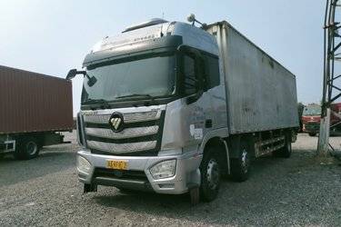 二手福田 欧曼EST 6系重卡 280马力 6X2 9.6米厢式载货车(国五) 前四后四 康明斯二手载货车 黄牌图片