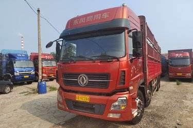 二手东风商用车 天龙VL重卡 450马力 8X4 9.6米仓栅式载货车(国五) 前四后八 雷诺二手载货车 黄牌