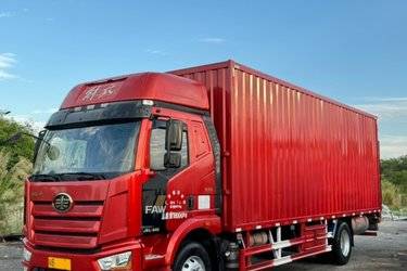 二手一汽解放 J6L中卡 精英版 240马力 4X2 7.8米厢式载货车(国六) 单桥 锡柴二手载货车 黄牌