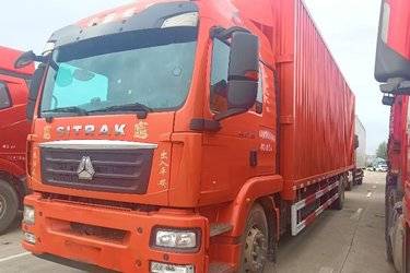 二手中国重汽 汕德卡SITRAK G5重卡 270马力 4X2 9.52米厢式载货车(国六) 单桥 曼二手载货车 黄牌