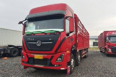 二手东风商用车 天龙KL重卡 465马力 8X4 9.4米仓栅式载货车(国五) 前四后八 雷诺二手载货车 黄牌图片