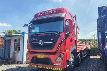 二手东风商用车 天龙KL重卡 绿通版 465马力 8X4 9.4米栏板载货车(国五) 前四后八 雷诺二手载货车 黄牌