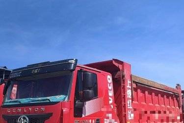 二手上汽红岩 杰狮重卡 450马力 6X4 6米自卸车(国五) 后八轮 上菲红二手自卸车 黄牌