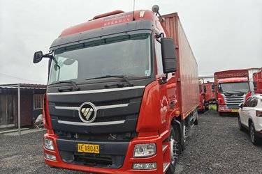 二手福田 欧曼GTL 6系重卡 280马力 6X2 9.6米厢式载货车(国五) 前四后四 福田康明斯二手载货车 黄牌图片