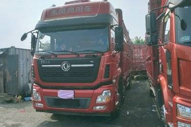 二手东风商用车 天龙VL重卡 350马力 8X4 9.6米仓栅式载货车(国五) 前四后八 雷诺二手载货车 黄牌