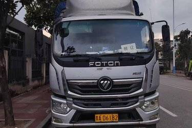 二手福田 奥铃大黄蜂 220马力 6.8米排半仓栅式载货车(国五) 单桥 云内动力二手载货车 黄牌