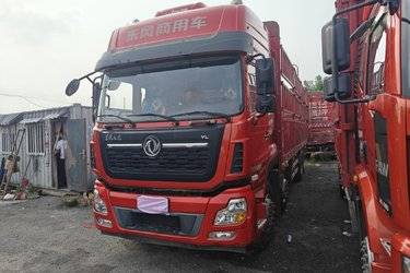 二手东风商用车 天龙VL重卡 350马力 6X2 9.4米仓栅式载货车(国五) 前四后四 雷诺二手载货车 黄牌