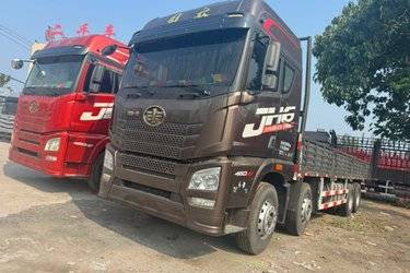 二手青岛解放 JH6重卡 460马力 8X4 9.5米栏板载货车(国五) 前四后八 锡柴二手载货车 黄牌