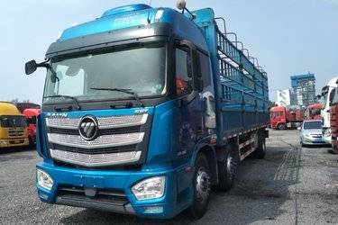 二手福田 欧曼EST 6系重卡 280马力 6X2 9.6米仓栅式载货车(国五) 前四后四 康明斯二手载货车 黄牌图片