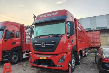 二手东风商用车 天龙KL重卡 舒适版 465马力 8X4 9.6米仓栅式载货车(国六) 前四后八 康明斯二手载货车 黄牌图片
