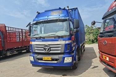 二手福田 欧曼ETX 5系重卡 245马力 6X2 8.6米厢式载货车(国五) 前四后四 福田康明斯二手载货车 黄牌图片