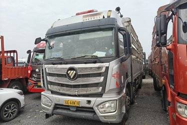 二手福田 欧曼EST 6系重卡 400马力 8X4 9.6米仓栅式载货车(国五) 前四后八 福田康明斯二手载货车 黄牌图片