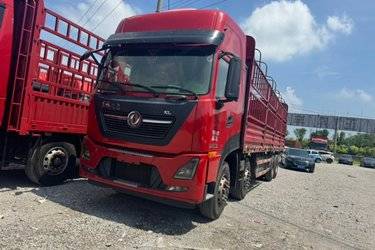 二手东风商用车 天龙KL重卡 价值版 465马力 8X4 9.6米仓栅式载货车(国六) 前四后八 康明斯二手载货车 黄牌图片