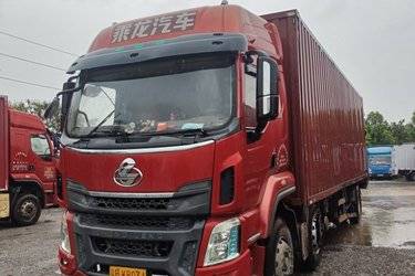 二手东风柳汽 乘龙H5中卡 240马力 6X2 9.6米厢式载货车(国五) 前四后四 玉柴二手载货车 黄牌图片