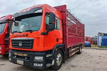 二手中国重汽 汕德卡SITRAK G5中卡 240马力 4X2 6.8米仓栅式载货车(国五) 单桥 曼二手载货车 黄牌图片