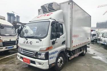 二手江淮 骏铃V6 160马力 4.12米单排厢式轻卡(国六) 单桥 康明斯二手载货车 蓝牌图片