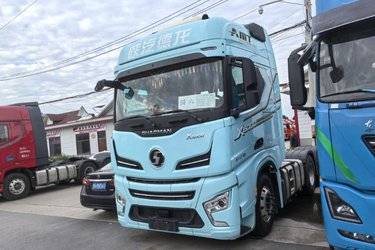 二手陕汽重卡 德龙X6000 610马力 6X4 AMT自动挡牵引车(国六) 双驱 潍柴二手牵引车 黄牌图片