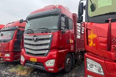 二手福田 欧曼EST 标载版 490马力 8X4 9.56米仓栅式载货车(国六) 前四后八 福田康明斯二手载货车 黄牌图片