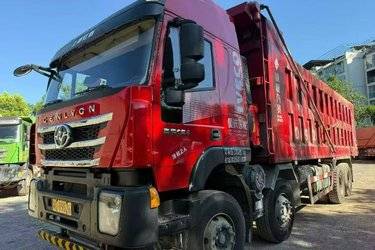 二手上汽红岩 杰狮C6 重载版 560马力 8X4 8.6米自卸车(国六) 前四后八 上菲红二手自卸车 黄牌