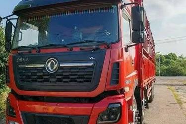 二手东风商用车 天龙VL重卡 450马力 8X4 9.6米仓栅式载货车(国五) 前四后八 雷诺二手载货车 黄牌