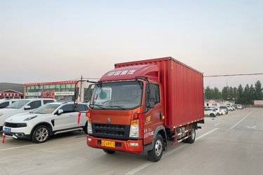 二手中国重汽HOWO 悍将 116马力 4.15米单排厢式轻卡(国五) 单桥 云内动力二手载货车 黄牌