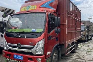 二手福田 奥铃CTX 156马力 4.23米单排仓栅式载货车(国五) 单桥 安徽康明斯二手载货车 蓝牌