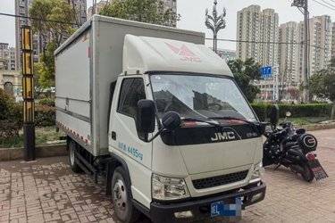二手江铃 顺达窄体 122马力 4.21米单排厢式轻卡(气刹)(国六) 单桥 江西五十铃二手载货车 蓝牌