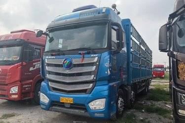 二手福田 欧曼EST 6系重卡 510马力 8X4 9.53米AMT自动挡仓栅式载货车(国五) 前四后八 福田康明斯二手载货车 黄牌