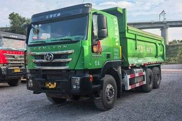 二手上汽红岩 杰狮C500重卡 380马力 8X4 5.6米自卸车(国五) 前四后八 上菲红二手自卸车 黄牌