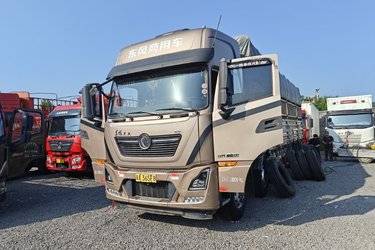 二手东风商用车 天龙KL 10.8L柴油 465马力 8X4 东风14档 高顶 DF440后桥 9.6米仓栅式载货车(国六) 前四后八 雷诺二手载货车 黄牌