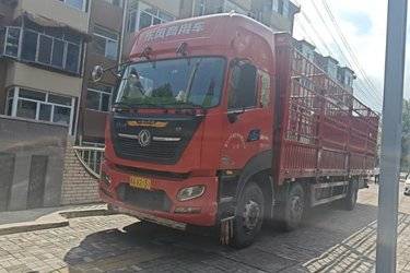 二手东风商用车 天锦KR PLUS 340马力 6X2 9.6米仓栅式载货车(国六) 前四后四 东风二手载货车 黄牌图片