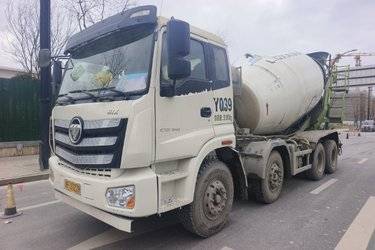 二手福田 欧曼ETX 标载型 350马力 8X4 6.6方混凝土搅拌车(国五)  福田康明斯二手搅拌车图片