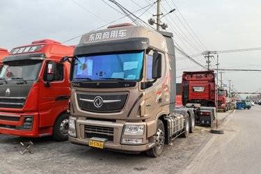 二手东风商用车 天龙旗舰KX 经典版 520马力 6X4牵引车(带液缓)(3.64速比)(国六) 双驱 东风康明斯二手牵引车 黄牌图片