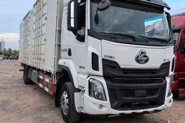 二手东风柳汽 乘龙H5中卡 270马力 4X2 9.6米厢式载货车(国五) 单桥 玉柴二手载货车 黄牌图片