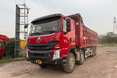 二手东风柳汽 乘龙H7 460马力 8X4 8.2米自卸车(国五) 前四后八 潍柴二手自卸车 黄牌图片