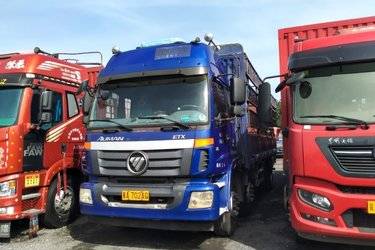 二手福田 欧曼ETX 5系重卡 245马力 6X2 7.8米仓栅式载货车(国五) 前四后四 康明斯二手载货车 黄牌图片