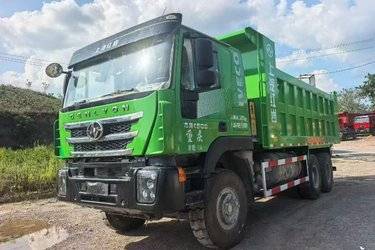 二手上汽红岩 杰狮C500重卡 430马力 6X4 6.2米自卸车(国五) 后八轮 上菲红二手自卸车 黄牌图片