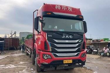 二手江淮 格尔发K5X重卡 290马力 8X2 9.5米栏板载货车(国五) 前四后六 锡柴二手载货车 黄牌