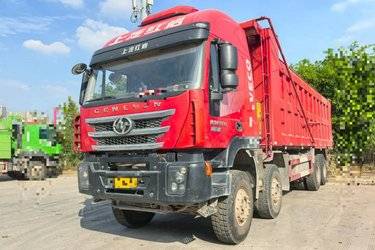二手上汽红岩 杰狮C500重卡 重载版 520马力 8X4 8.3米自卸车(国五) 前四后八 上菲红二手自卸车 黄牌