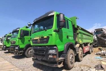 二手中国重汽HOWO TX 400马力 8X4 6.8米自卸车(国五) 前四后八 潍柴二手自卸车 黄牌