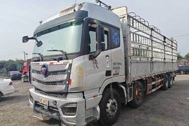 二手福田 欧曼EST 9系重卡 460马力 8X4 9.6米仓栅式载货车(国五) 前四后八 福田康明斯二手载货车 黄牌