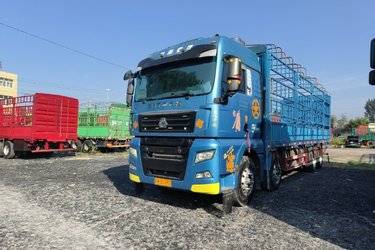 二手中国重汽 汕德卡SITRAK G7重卡 540马力 8X4 9.52米畜禽仓栅式载货车(国五) 前四后八 曼二手载货车 黄牌