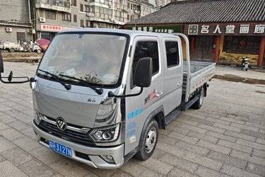 二手福田 奥铃M卡 1.6L 122马力 汽油 3.19米双排栏板小卡(液刹)(国六) 单桥 长城动力二手载货车 蓝牌