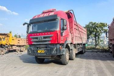 二手上汽红岩 杰狮C500重卡 重载版 520马力 8X4 8.3米自卸车(国五) 前四后八 上菲红二手自卸车 黄牌