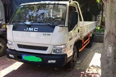 二手江铃 顺达宽体 豪华款 116马力 4.1米单排栏板轻卡(气刹)(国五) 单桥 江西五十铃二手载货车 蓝牌图片