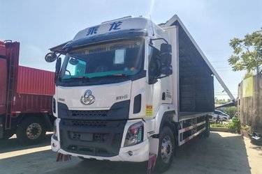 二手东风柳汽 乘龙H5中卡 270马力 4X2 9.6米厢式载货车(国五) 单桥 玉柴二手载货车 黄牌图片