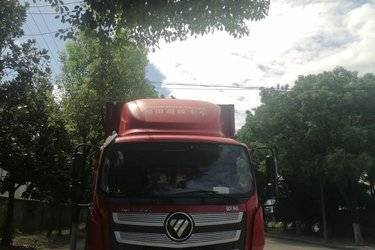 二手福田 欧航R系 210马力 7.8米厢式载货车(法士特8挡)(国五) 单桥 福田康明斯二手载货车 黄牌图片