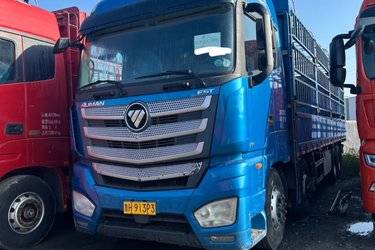 二手福田 欧曼EST 标载版 490马力 8X4 9.56米AMT自动挡仓栅式载货车(国六) 前四后八 福田康明斯二手载货车 黄牌图片