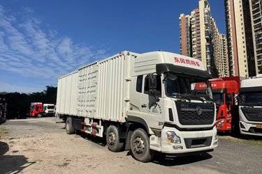 二手东风商用车 天龙VL重卡 245马力 6X2 9.6米厢式载货车(国五) 前四后四 东风股份二手载货车 黄牌图片